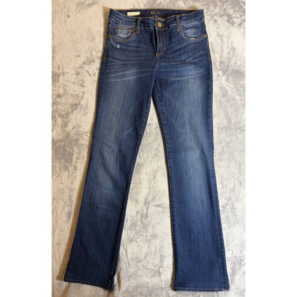 Kut From The Kloth Karen Baby Bootcut Jeans Womens Size 6 Inseam 35" Blue.